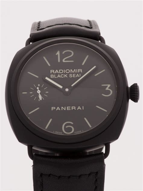 panerai black seal rubber strap